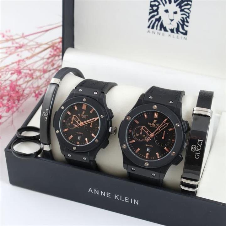 ساعت مچی ست مردانه و زنانه هابلوت رنگ‌بندی سیاه Hublot